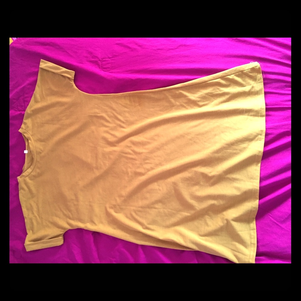 Mustard yellow T shirt dress